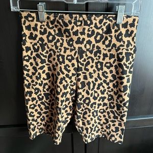 Wild fable leopard biker shorts